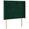 vidaXL voodipeats servadega, tumeroheline, 93x16x118/128 cm, samet