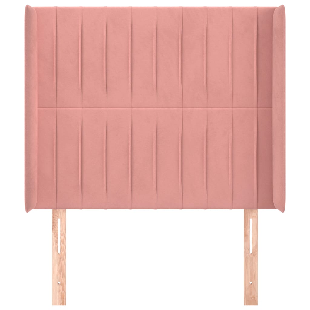 Thumbnail - vidaXL Kopfteil mit Ohren Rosa 93x16x118/128 cm Samt