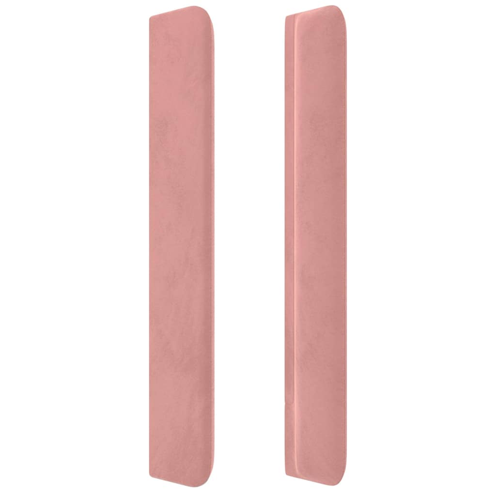 vidaXL Hoofdbord met randen 93x16x118/128 cm fluweel roze, foto 4