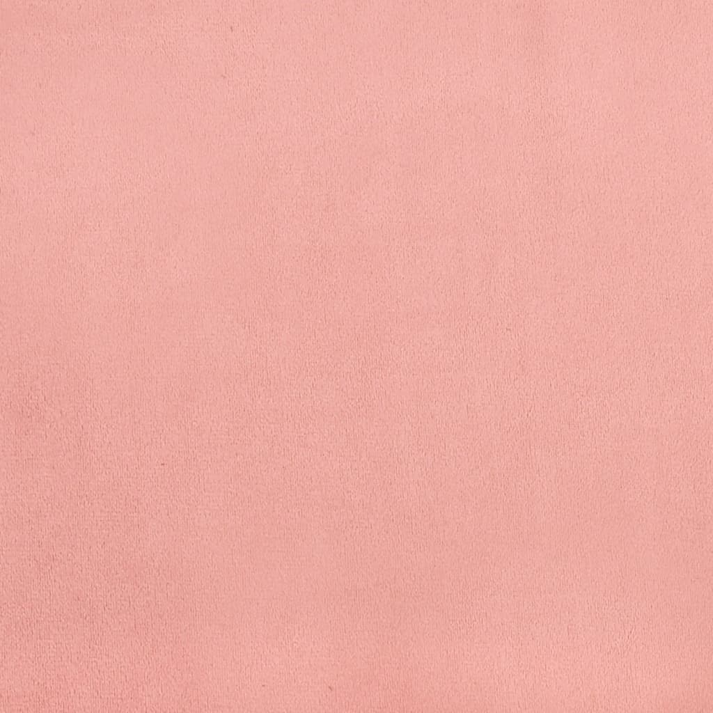 Rózsaszín bársony fejtámla szárnyakkal 163x16x118/128 cm 