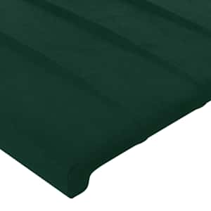 Čelo postele typu ušák tmavě zelená 183x16x118/128 cm samet - obrázek 5