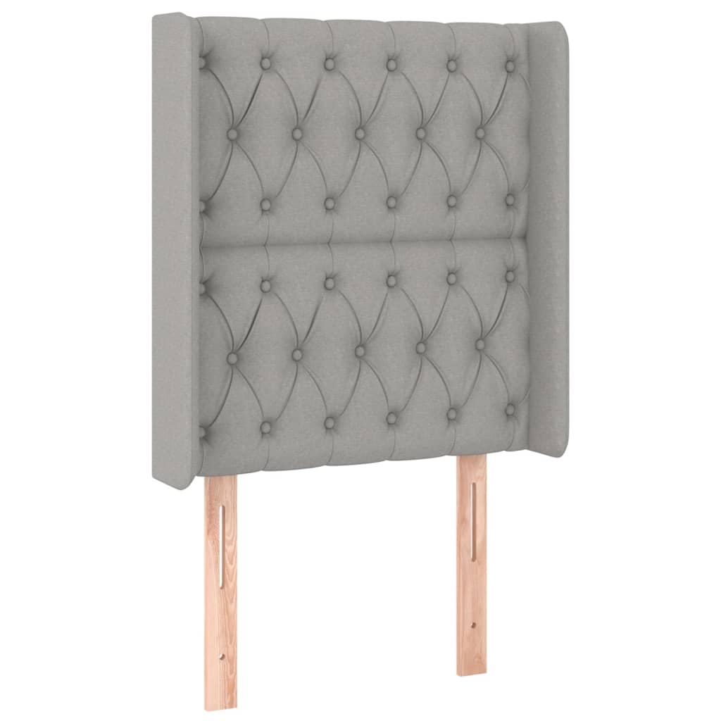 Thumbnail - vidaXL Kopfteil mit Ohren Hellgrau 83x16x118/128 cm Stoff