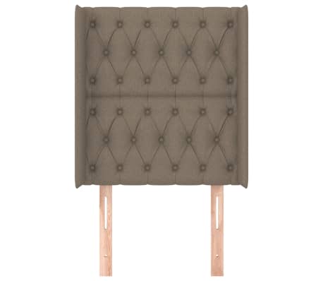 vidaXL T&ecirc;te de lit avec oreilles Taupe 83x16x118/128 cm Tissu