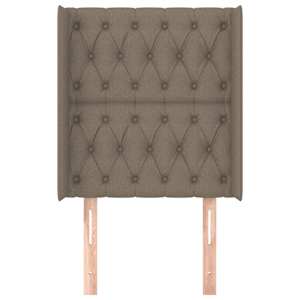 vidaXL T&ecirc;te de lit avec oreilles Taupe 83x16x118/128 cm Tissu