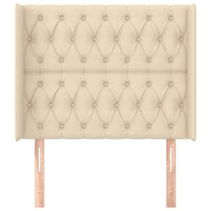 Čelo postele typu ušák krémové 93x16x118/128 cm textil - obrázek 3