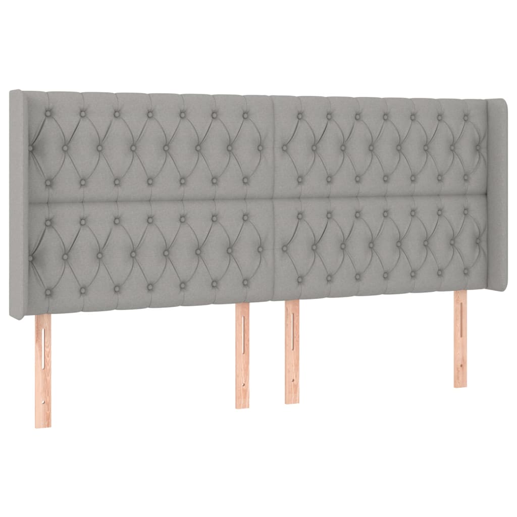 vidaXL ÄŚelo postele typu uĹˇĂˇk svÄ›tle ĹˇedĂ© 183x16x118/128 cm textil