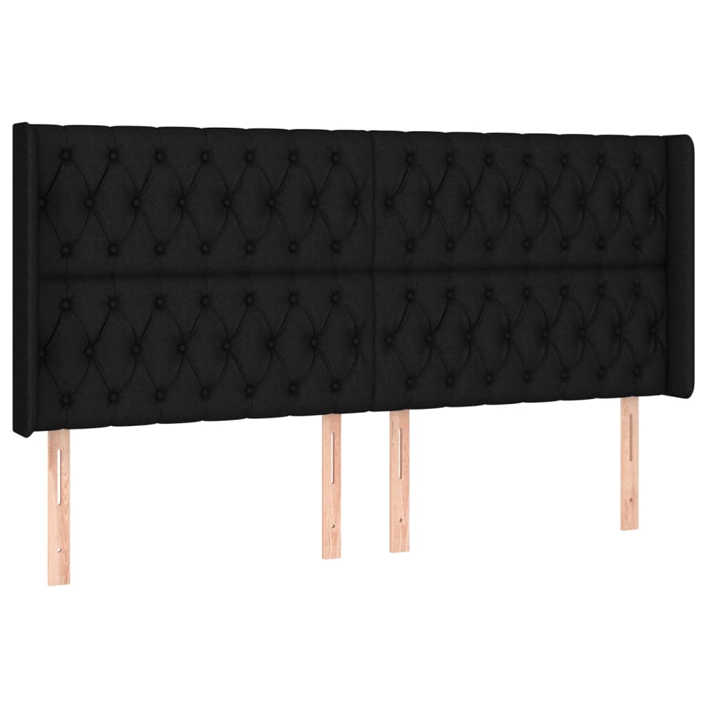 vidaXL ÄŚelo postele typu uĹˇĂˇk ÄŤernĂ© 183x16x118/128 cm textil