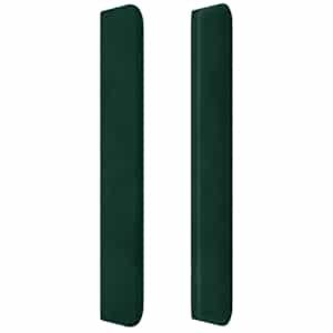 Čelo postele typu ušák tmavě zelená 103x16x118/128 cm samet - obrázek 4