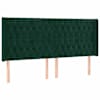 vidaXL voodipeats servadega, tumeroheline, 183x16x118/128 cm, samet