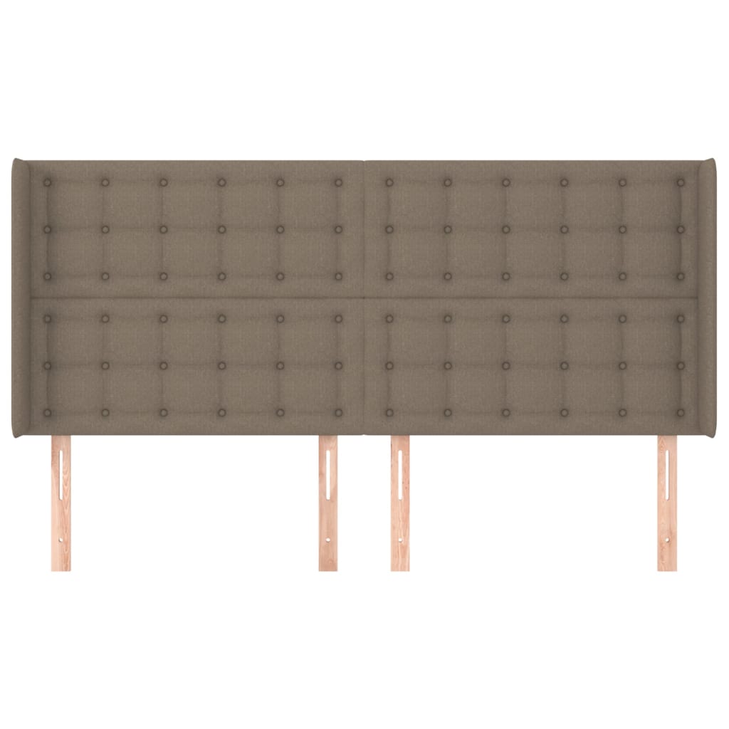 vidaXL tópszínű szövet fejtámla szárnyakkal 163x16x118/128 cm