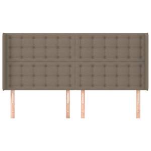 Čelo postele typu ušák taupe 183x16x118/128 cm textil - obrázek 3