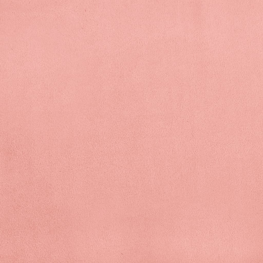 Rózsaszín bársony fejtámla szárnyakkal 83x16x118/128 cm 