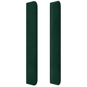 Čelo postele typu ušák tmavě zelená 103x16x118/128 cm samet - obrázek 4
