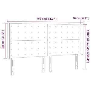 Čelo postele typu ušák černé 163x16x118/128 cm samet - obrázek 9