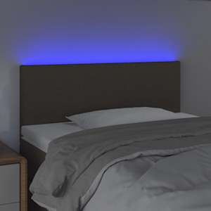 Čelo postele s LED taupe 80 x 5 x 78/88 cm textil - obrázek 3