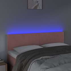 vidaXL S&auml;nggavel LED rosa 144x5x78/88 cm sammet