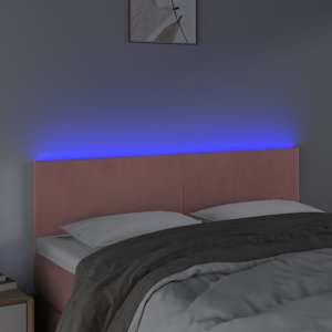 vidaXL S&auml;nggavel LED rosa 144x5x78/88 cm sammet