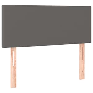 Čelo postele s LED šedé 80 x 5 x 78/88 cm umělá kůže - obrázek 4