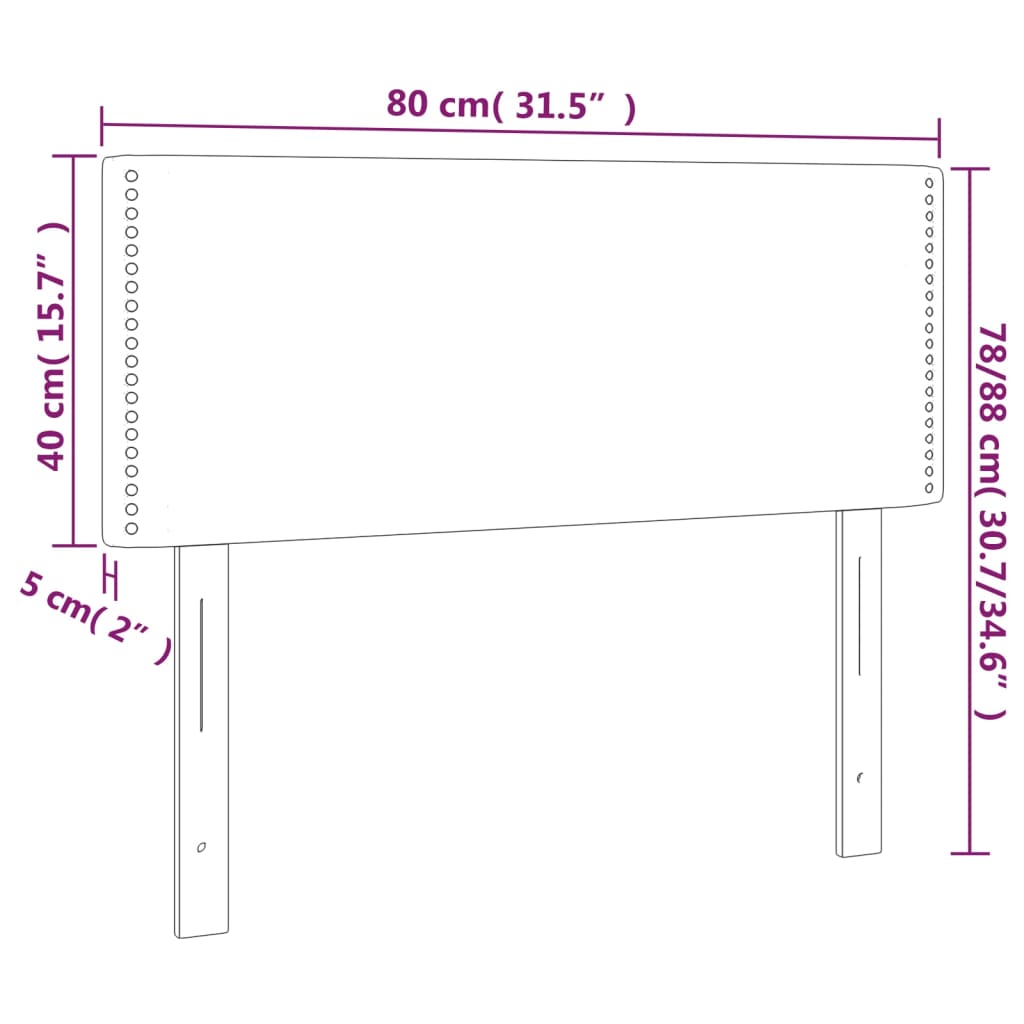 LED posteljno vzglavje svetlo sivo 80x5x78/88 cm blago