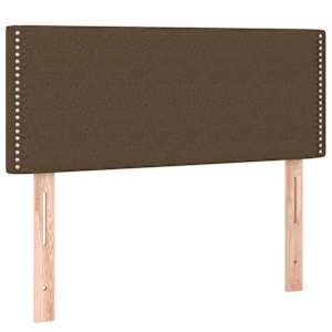 Čelo postele s LED tmavě hnědé 100x5x78/88 cm textil - obrázek 4
