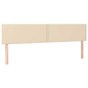 Čelo postele s LED krémové 180x5x78/88 cm textil - obrázek 4