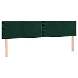 Čelo postele s LED tmavě zelené 180x5x78/88 cm samet - obrázek 4