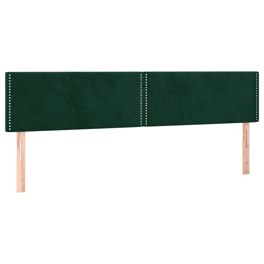 vidaXL Hoofdbord LED 200x5x78/88 cm fluweel donkergroen groen, foto 4
