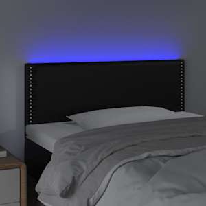 Čelo postele s LED černé 80 x 5 x 78/88 cm umělá kůže - obrázek 3