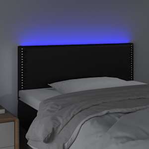 Čelo postele s LED černé 100x5x78/88 cm umělá kůže - obrázek 3