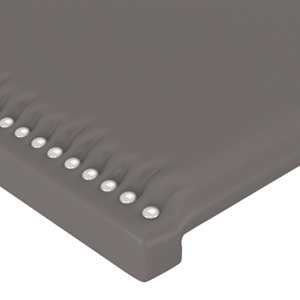 Čelo postele s LED šedé 100x5x78/88 cm umělá kůže - obrázek 5