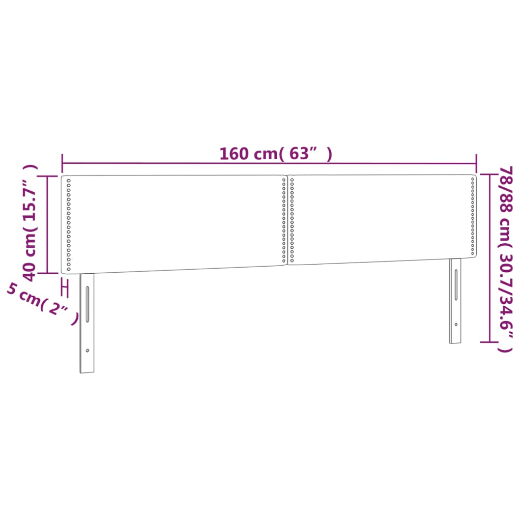 LED posteljno vzglavje kapučino 160x5x78/88 cm umetno usnje