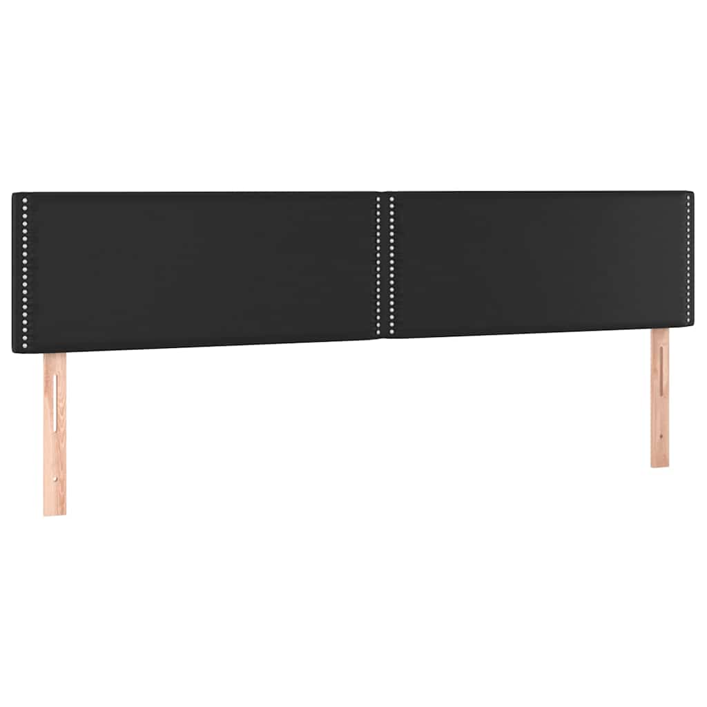 vidaXL Hoofdbord LED 180x5x78/88 cm kunstleer zwart, foto 4