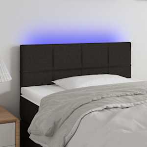 Čelo postele s LED černé 90x5x78/88 cm textil - obrázek 1