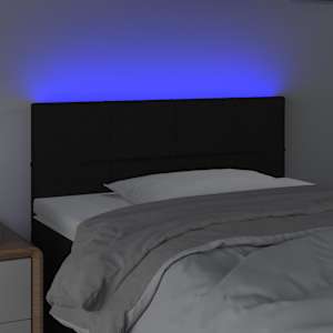 Čelo postele s LED černé 100x5x78/88 cm textil - obrázek 3