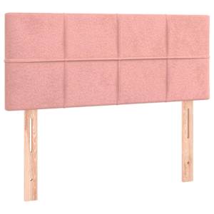 Čelo postele s LED růžové 80 x 5 x 78/88 cm samet - obrázek 4