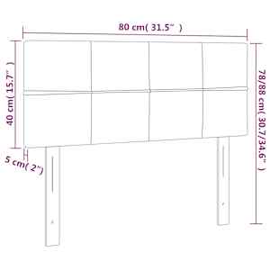 Čelo postele s LED růžové 80 x 5 x 78/88 cm samet - obrázek 6
