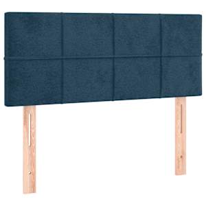 Čelo postele s LED tmavě modré 90x5x78/88 cm samet - obrázek 4