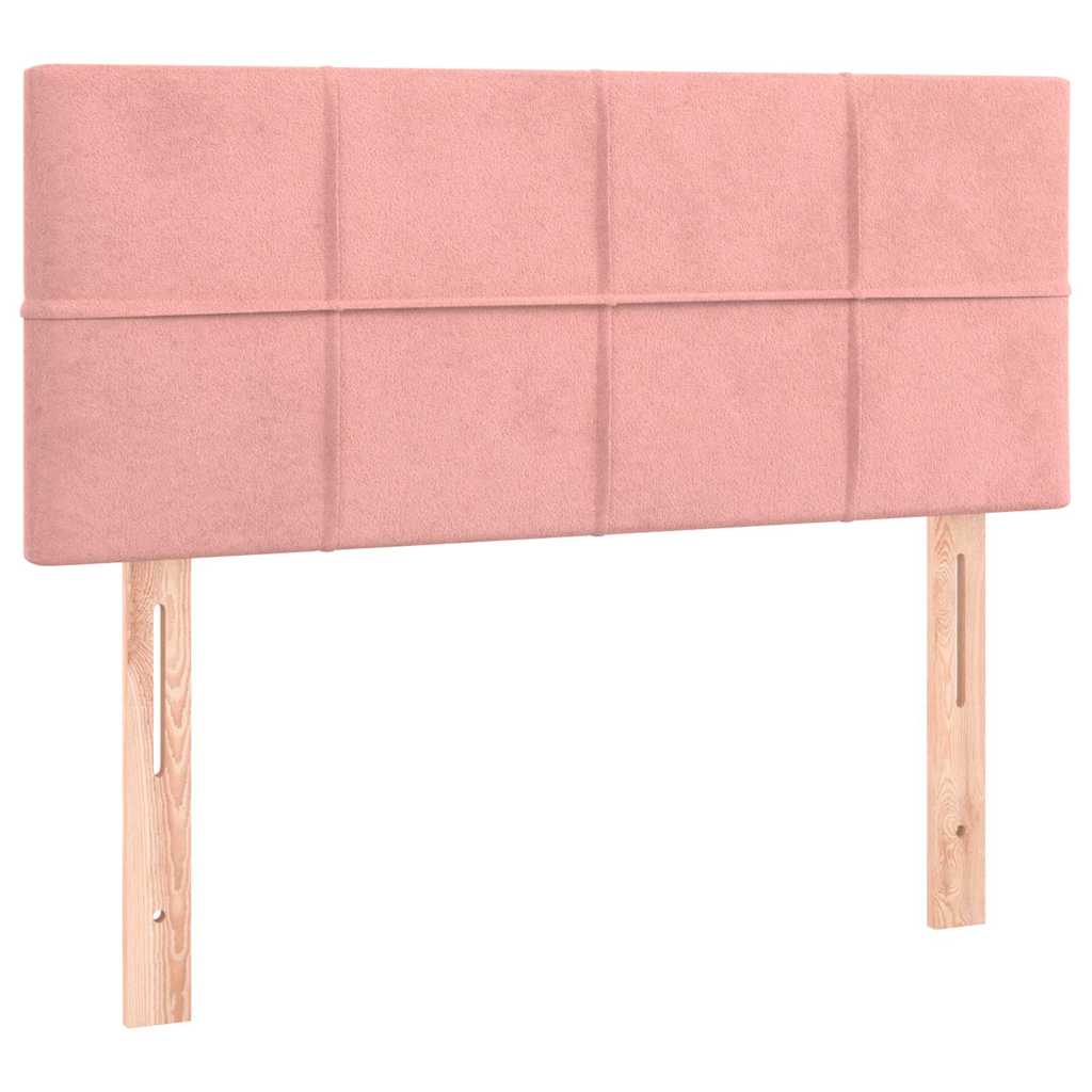 vidaXL Hoofdbord LED 90x5x78/88 cm fluweel roze, foto 4