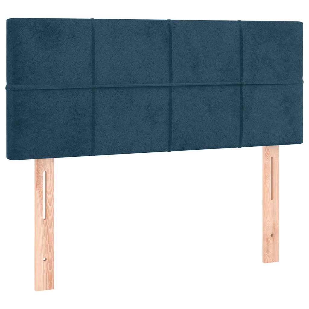 vidaXL Hoofdbord LED 100x5x78/88 cm fluweel donkerblauw blauw, foto 4
