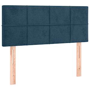 Čelo postele s LED tmavě modré 100x5x78/88 cm samet - obrázek 4
