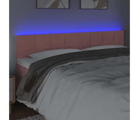 vidaXL S&auml;nggavel LED rosa 160x5x78/88 cm sammet