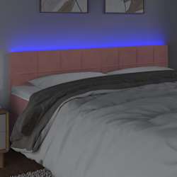 vidaXL S&auml;nggavel LED rosa 160x5x78/88 cm sammet
