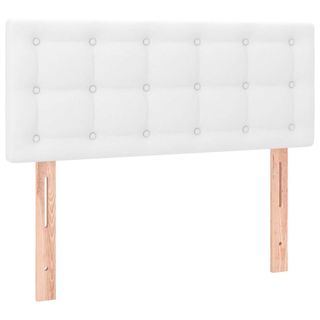 vidaXL Hoofdbord LED 100x5x78/88 cm kunstleer wit, foto 4
