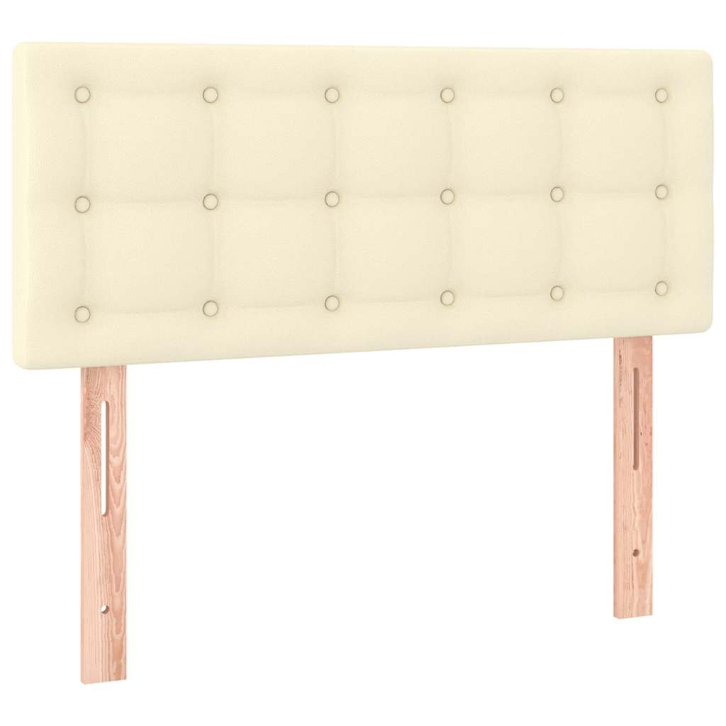 vidaXL Hoofdbord LED 100x5x78/88 cm kunstleer crèmekleurig, foto 4