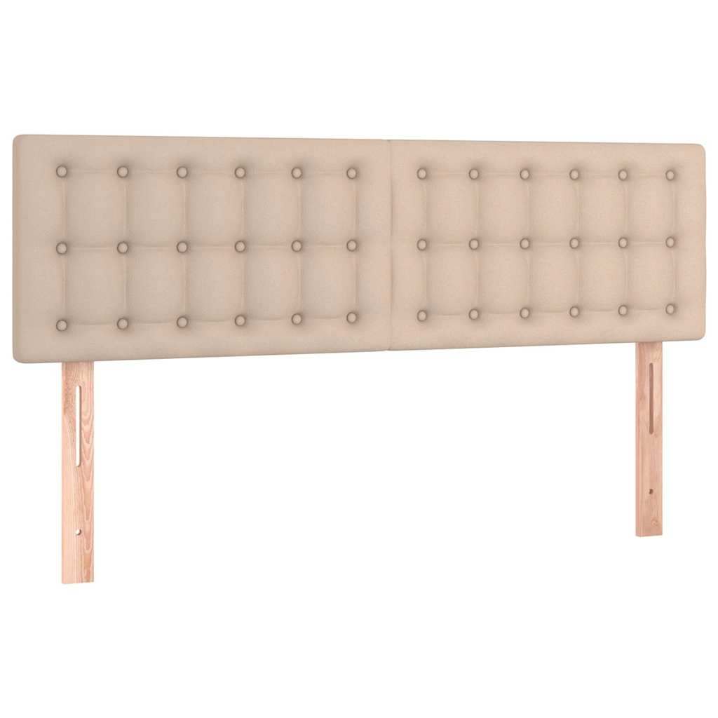 vidaXL Hoofdbord LED 144x5x78/88 cm kunstleer cappuccinokleurig bruin, foto 4
