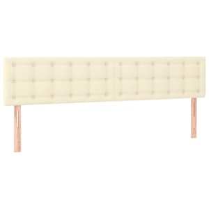 Čelo postele s LED krémové 180x5x78/88 cm umělá kůže - obrázek 4