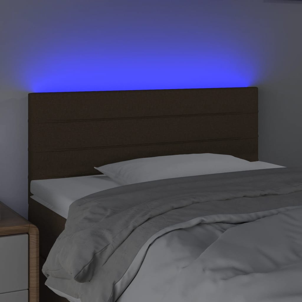 Thumbnail - vidaXL LED Kopfteil Dunkelbraun 80x5x78/88 cm Stoff