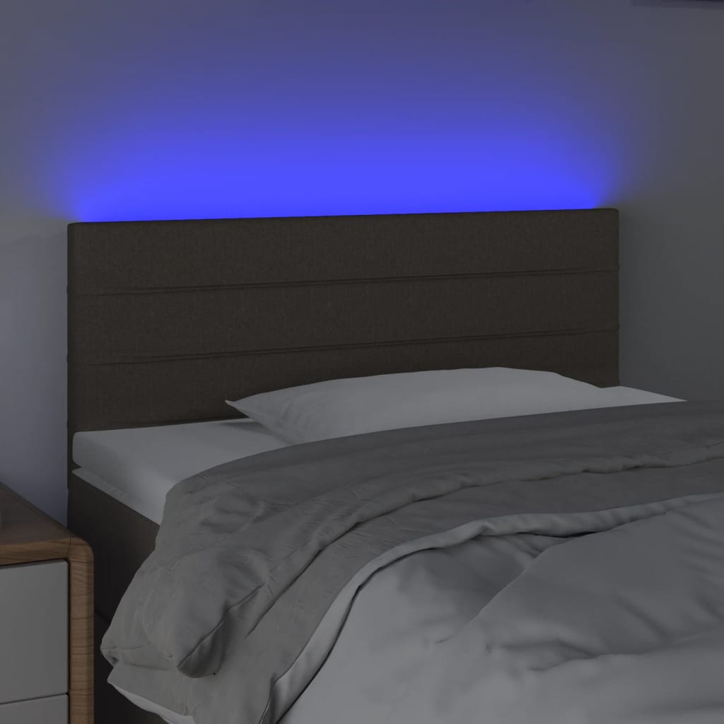 Thumbnail - vidaXL LED Kopfteil Taupe 80x5x78/88 cm Stoff