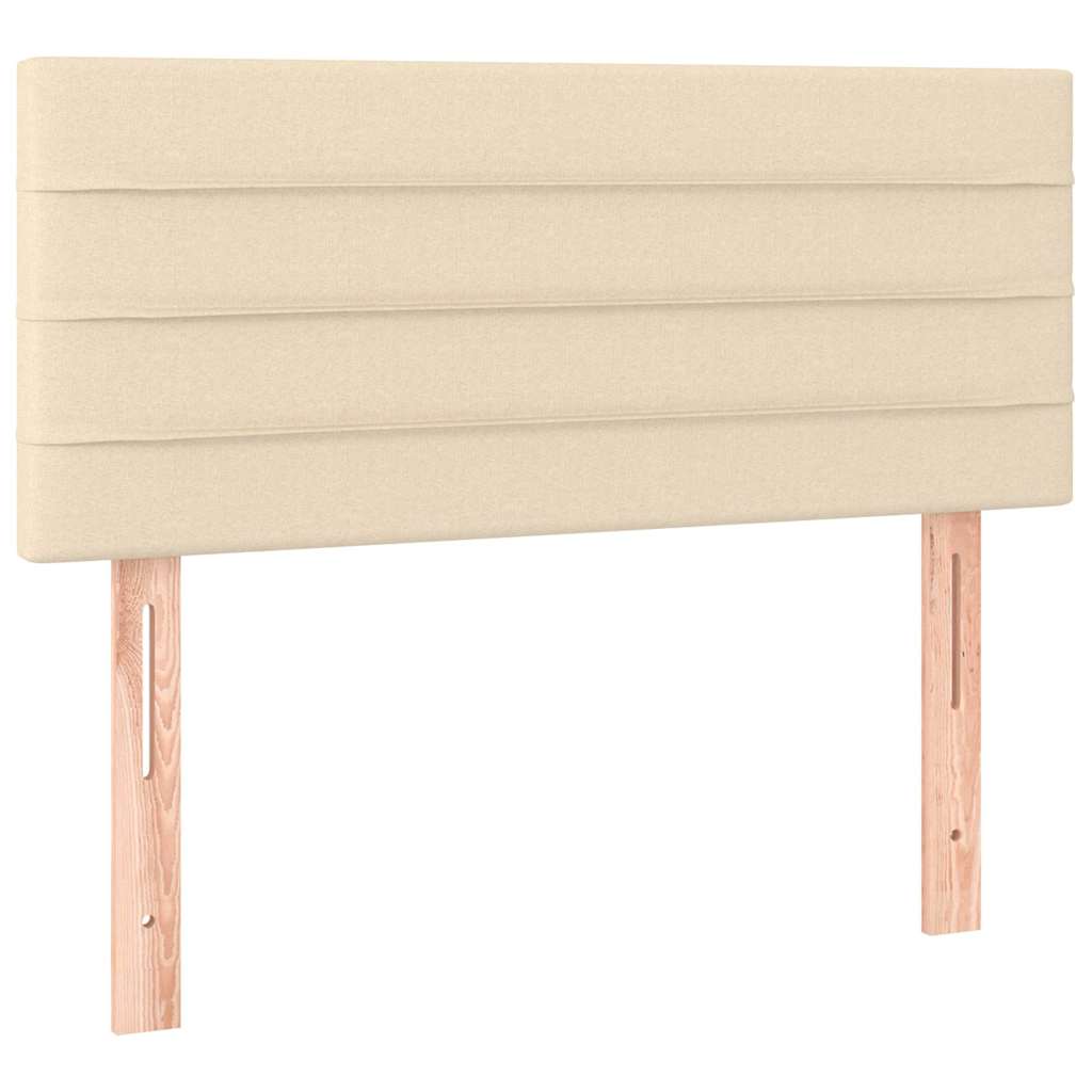 vidaXL Hoofdbord LED 100x5x78/88 cm stof crèmekleurig, foto 4