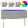 vidaXL LED-voodipeats, helehall, 144x5x78/88 cm, kangas